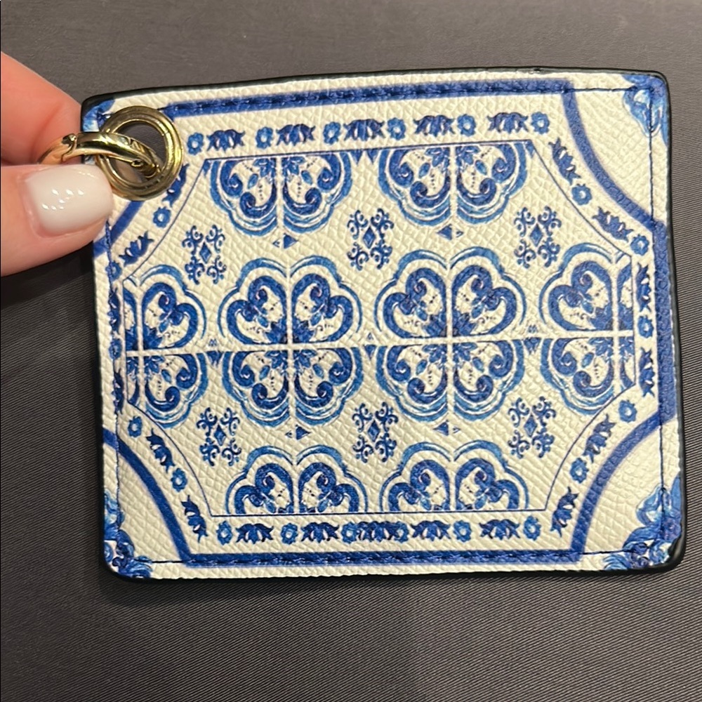 Brand New 2 Slot Blue Patterned Key & Card Holder - Picture 3 of 4